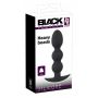Korek analny kulowy Black Velvets Heavy Beads czarny silikonowy 13,3 cm - 2