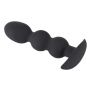 Korek analny kulowy Black Velvets Heavy Beads czarny silikonowy 13,3 cm - 8