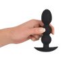 Korek analny kulowy Black Velvets Heavy Beads czarny silikonowy 13,3 cm - 12