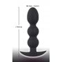 Korek analny kulowy Black Velvets Heavy Beads czarny silikonowy 13,3 cm - 16
