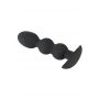 Korek analny kulowy Black Velvets Heavy Beads czarny silikonowy 13,3 cm - 9