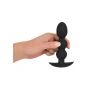 Korek analny kulowy Black Velvets Heavy Beads czarny silikonowy 13,3 cm - 11