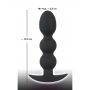 Korek analny kulowy Black Velvets Heavy Beads czarny silikonowy 13,3 cm - 15