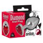 Korek analny Diamond aluminium You2Toys z czerwonym kamieniem 8,2 cm - 2