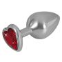 Korek analny Diamond aluminium You2Toys z czerwonym kamieniem 8,2 cm - 4