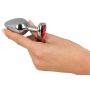Korek analny Diamond aluminium You2Toys z czerwonym kamieniem 8,2 cm - 12