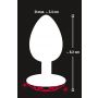 Korek analny Diamond aluminium You2Toys z czerwonym kamieniem 8,2 cm - 14