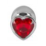 Korek analny Diamond aluminium You2Toys z czerwonym kamieniem 8,2 cm - 7