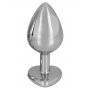 Korek analny Diamond aluminium You2Toys z czerwonym kamieniem 8,2 cm - 9