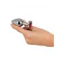 Korek analny Diamond aluminium You2Toys z czerwonym kamieniem 8,2 cm - 11