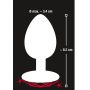Korek analny Diamond aluminium You2Toys z czerwonym kamieniem 8,2 cm - 13