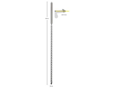 Penis plug stalowy Penisplug Dip Stick Ripped 6 mm 24 cm - 8