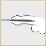 Penis plug stalowy Penisplug Dip Stick Ripped 6 mm 24 cm - 8