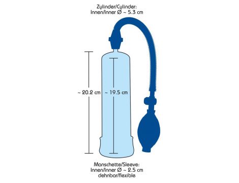 Pompka próżniowa Bang Bang niebieska 20 cm - 7