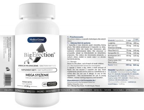 Kapsułki Big Erection Medica na erekcję 60 szt - 5