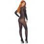 Przezroczysty bodystocking Leg Avenue z długim rękawem czarny - 3