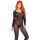 Przezroczysty bodystocking Leg Avenue z długim rękawem czarny