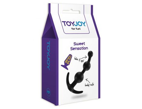 Korek analny silikonowy ToyJoy Sweet Sensation czarny 13 cm