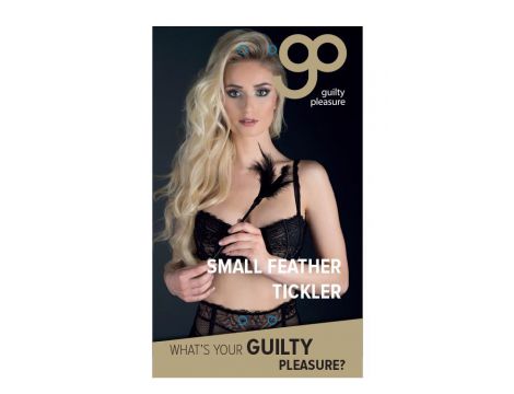 Małe łaskoczące piórko Guilty Pleasure BDSM czarne 32 cm