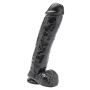 Dildo realistyczne ToyJoy Get Real z jądrami czarne 28 cm - 2
