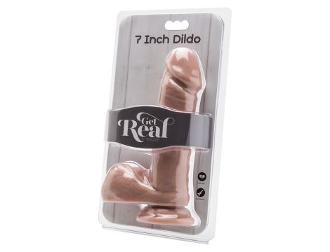 Dildo realistyczne ToyJoy Get Real z jądrami jasna skóra 18 cm - 4