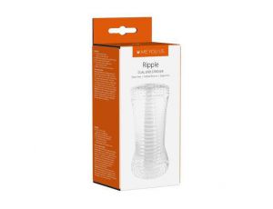 Masturbator falisty Me You Us Ripple przezroczysty 13 cm