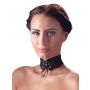 Choker koronkowy z satynową tasiemką Cottelli - 4