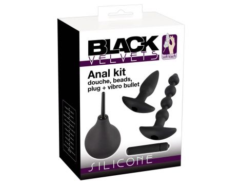 Czarny Zestaw Seksowny Black Velvets Silikonowy - 2