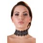 Haftowany choker Cottelli ACCESSOIRES czarny z perełkami i dżetami - 4