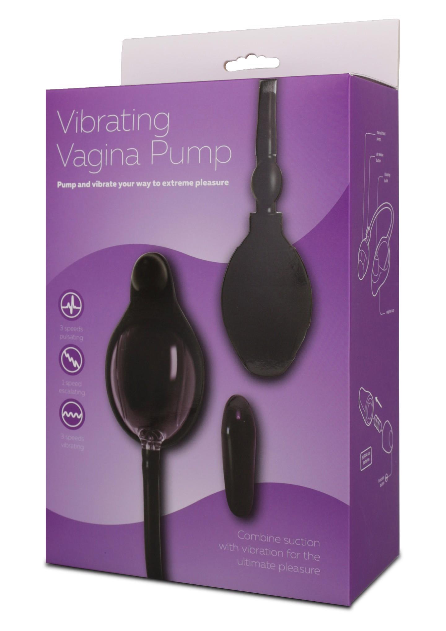 pompka-vibrating vagina pump black