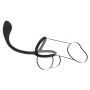 Pierścień na penisa i jądra z korkiem analnym Black Velvets 16 cm - 11