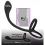 Pierścień na penisa i jądra z korkiem analnym Black Velvets 16 cm - 17