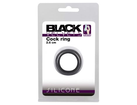 Pierścień erekcyjny Black Velvets czarny silikonowy 2.6 cm