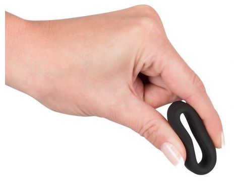 Pierścień erekcyjny Black Velvets czarny silikonowy 2.6 cm - 7