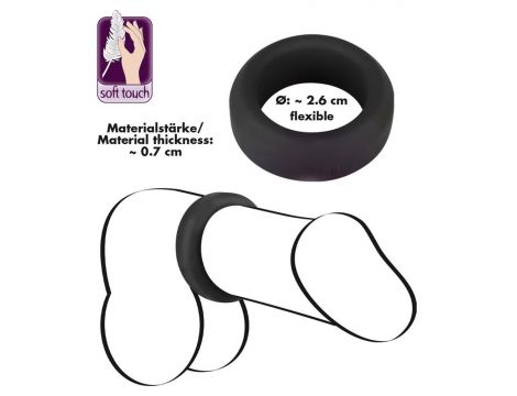 Pierścień erekcyjny Black Velvets czarny silikonowy 2.6 cm - 11