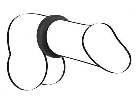 Pierścień erekcyjny Black Velvets czarny silikonowy 2.6 cm - 10