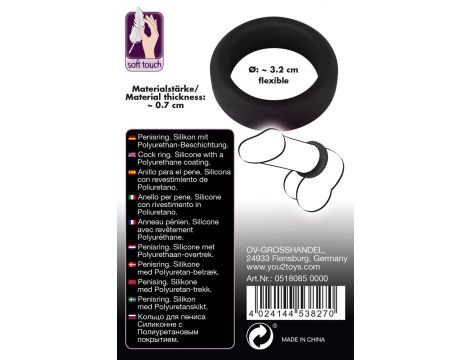Pierścień erekcyjny silikonowy Black Velvets 3.2 cm - 11