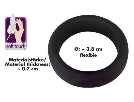 Pierścień erekcyjny silikonowy Black Velvets 3.8 cm - 13