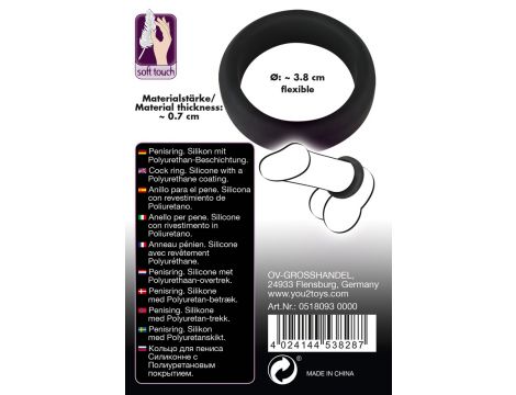 Pierścień erekcyjny silikonowy Black Velvets 3.8 cm - 11