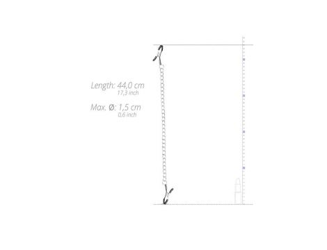 Klipsy na sutki z łańcuchem EasyToys srebrne 44 cm - 5