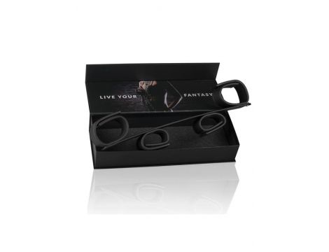 Bondage bar EasyToys czarny ze sztucznej skóry - 7