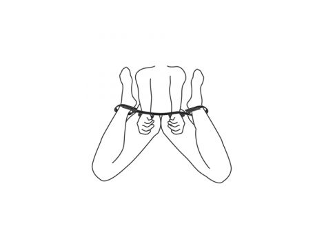 Bondage bar EasyToys czarny ze sztucznej skóry - 9