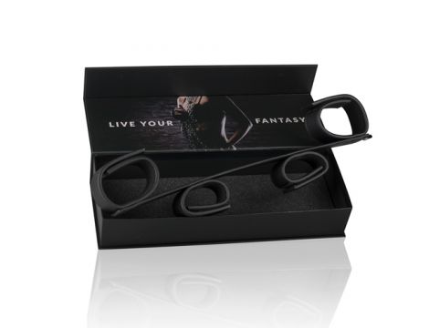 Bondage bar EasyToys czarny ze sztucznej skóry - 15