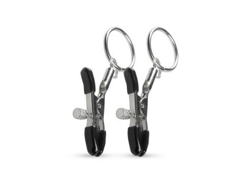 Klipsy na sutki metalowe EasyToys srebrne z pierścieniem - 4