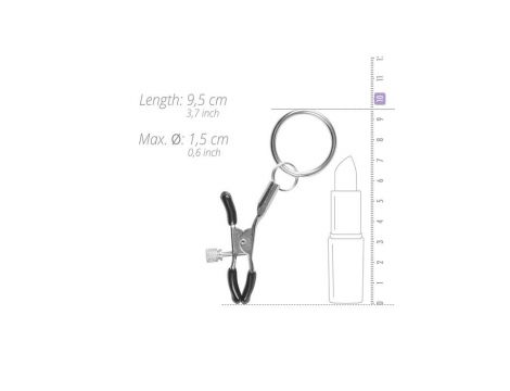 Klipsy na sutki metalowe EasyToys srebrne z pierścieniem - 5