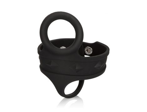 Pierścień erekcyjny silikonowy Calexotics 3 Snap czarny 21.5 cm