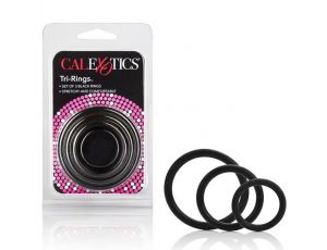 Pierścienie erekcyjne silikonowe Calexotics Tri Rings czarny