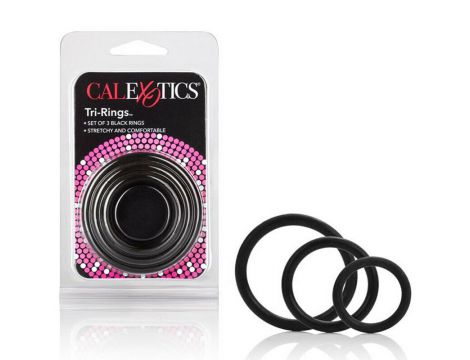 Pierścienie erekcyjne silikonowe Calexotics Tri Rings czarny