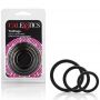 Pierścienie erekcyjne silikonowe Calexotics Tri Rings czarny - 2