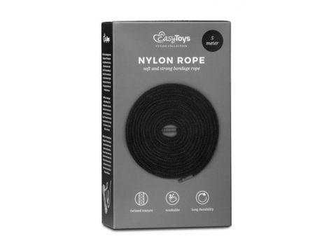 Lina bondage nylonowa EasyToys czarna 5m